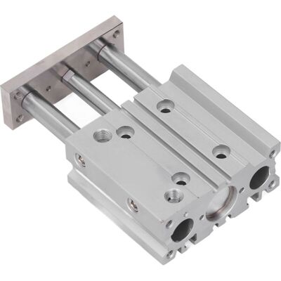 OEM Cilindro Neumático De Aleación De Aluminio De 3 Vástagos, Diámetro De 20 Mm, Carrera De 40 Mm, Doble Acción Pt1/8 OEM Cilindro Neumático De Aleación De Aluminio De 3 Vástagos, Diámetro De 20 Mm, Carrera De 40 Mm, Doble Acción Pt1/8