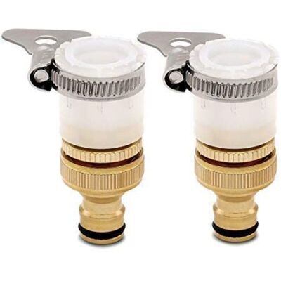 DPZO Adaptador Universal Para Grifo De Bañera Y Manguera De Jardín, Adaptador 2 En 1 (rosca Hembra A Ranurada) De 1/2 Pulgada Y 3/4 De Pulgada. DPZO Adaptador Universal Para Grifo De Bañera Y Manguera De Jardín, Adaptador 2 En 1 (rosca Hembra A Ranurada) De 1/2 Pulgada Y 3/4 De Pulgada.