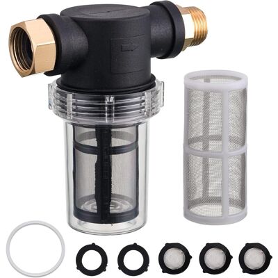 OEM Filtro Para Manguera De Jardín, Accesorio De Filtro De Sedimentos Para Entrada De Agua De Hidrolavadora, Filtro De Agua En Línea Para Manguera De Jardín Con Malla De 40 Y 100, Paquete De 2 Juntas Tóri OEM Filtro Para Manguera De Jardín, Accesorio De Filtro De Sedimentos Para Entrada De Agua De Hidrolavadora, Filtro De Agua En Línea Para Manguera De Jardín Con Malla De 40 Y 100, Paquete De 2 Juntas Tóri
