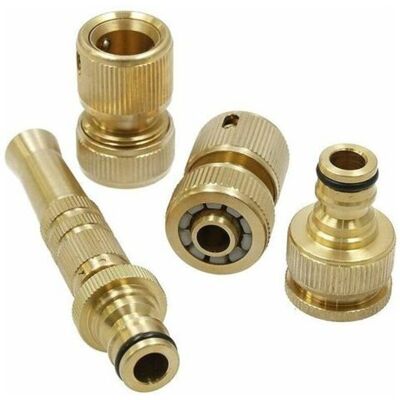 DPZO Kit Completo: Pistola Pulverizadora De Latón Macho De 3/4", Dos Conectores Rápidos Hembra De 1/2" (15 Mm) Para Manguera Y Boquilla De Manguera Con Patrón De Pulverización Ajustable Para Diversas Aplic DPZO Kit Completo: Pistola Pulverizadora De Latón Macho De 3/4", Dos Conectores Rápidos Hembra De 1/2" (15 Mm) Para Manguera Y Boquilla De Manguera Con Patrón De Pulverización Ajustable Para Diversas Aplic