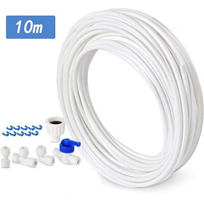 Ahlsen - Kit De Conector De Manguera De Suministro De Agua De 10 M Para Refrigerador De Doble Puerta De Estilo Europeo De 6,3 Mm De Diámetro Ahlsen - Kit De Conector De Manguera De Suministro De Agua De 10 M Para Refrigerador De Doble Puerta De Estilo Europeo De 6,3 Mm De Diámetro