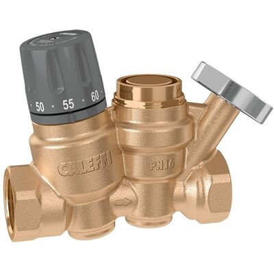 Regulador termostático Caleffi con desinfección térmica automática Regulador termostático Caleffi con desinfección térmica automática