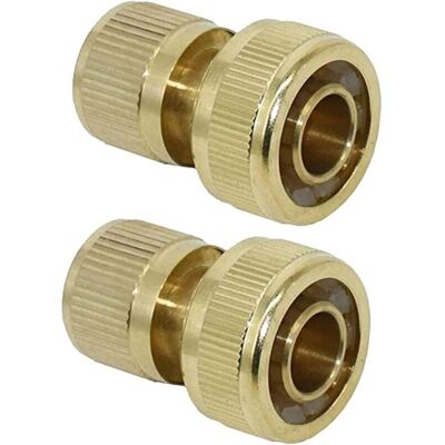 DPZO Acoplamientos Rápidos De Latón De 19 Mm (3/4") Para Mangueras De Jardín (paquete De 2) DPZO Acoplamientos Rápidos De Latón De 19 Mm (3/4") Para Mangueras De Jardín (paquete De 2)