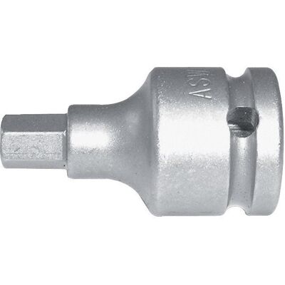 Insert de llave de vaso ASW 725 1/2'' - 17mm, 55mm de larga Insert de llave de vaso ASW 725 1/2'' - 17mm, 55mm de larga