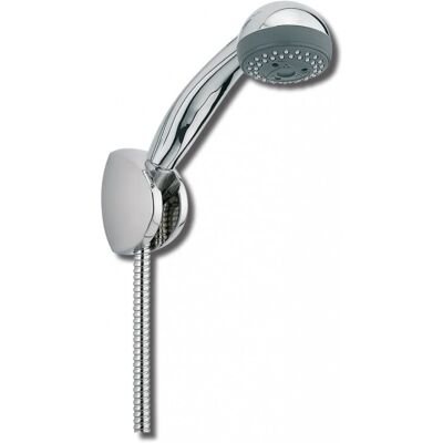 Valentin - Kit De Ducha De Mano, Cabezal De 2 Chorros, Manguera De Latón De 1,50 M Y Soporte De Pared De 3 Posiciones, Cromo Valentin - Kit De Ducha De Mano, Cabezal De 2 Chorros, Manguera De Latón De 1,50 M Y Soporte De Pared De 3 Posiciones, Cromo