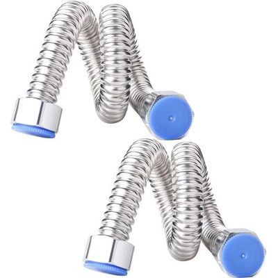 ENLENK 2 Piezas De Manguera De Drenaje Ondulada G1/2" X G1/2" En Acero Inoxidable, Para Calentador De Agua, Conector De Fontanería, Baño, Tubo De Agua Caliente, 50 Cm ENLENK 2 Piezas De Manguera De Drenaje Ondulada G1/2" X G1/2" En Acero Inoxidable, Para Calentador De Agua, Conector De Fontanería, Baño, Tubo De Agua Caliente, 50 Cm