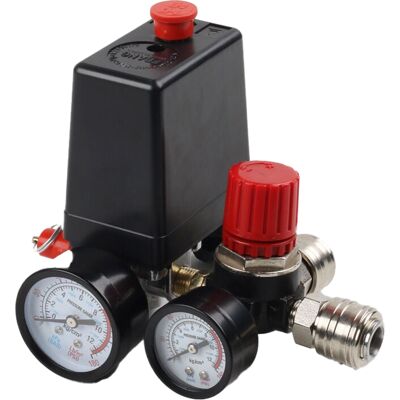 OEM 1 Regulador De Presión, Compresor De Aire De 220 V, Manómetro Integrado, Soporte Metálico, Válvula De Purga, Conexiones Bsp De 1/4 OEM 1 Regulador De Presión, Compresor De Aire De 220 V, Manómetro Integrado, Soporte Metálico, Válvula De Purga, Conexiones Bsp De 1/4