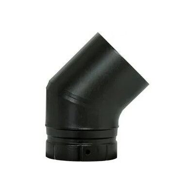 TEN Modelo - Codo 45° negro mate - D.125 mm - Tubo codo TEN Modelo - Codo 45° negro mate - D.125 mm - Tubo codo