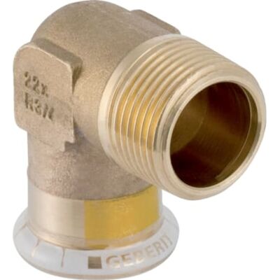 Geberit Mapress Cobre Codo De Transición 90° Con Rosca Macho (gas), Dn 20, 34730 Geberit Mapress Cobre Codo De Transición 90° Con Rosca Macho (gas), Dn 20, 34730