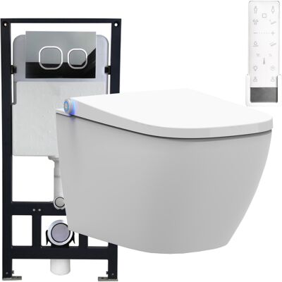 Base De Cerámica Para Wc Japonés, Wc Japonés De Limpieza + Mando A Distancia - 38,4x59,3x38cm - Pro+ 1104 Modelo De Cristal Negro - Bernstein Base De Cerámica Para Wc Japonés, Wc Japonés De Limpieza + Mando A Distancia - 38,4x59,3x38cm - Pro+ 1104 Modelo De Cristal Negro - Bernstein