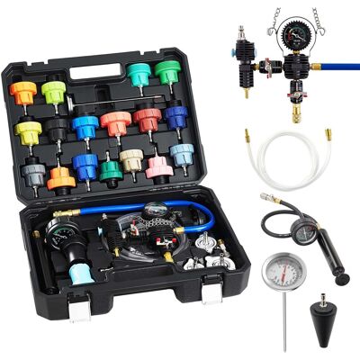 Vevor Juego De Manómetros De Refrigerante De 47 Piezas, Con 3 Adaptadores Metálicos, Ajuste Universal, Para Sistemas De Refrigeración De Automóviles, Con Bomba De Presión Y Llenador De Plástico Vevor Juego De Manómetros De Refrigerante De 47 Piezas, Con 3 Adaptadores Metálicos, Ajuste Universal, Para Sistemas De Refrigeración De Automóviles, Con Bomba De Presión Y Llenador De Plástico
