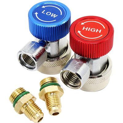 OEM Conectores De Carga De Acoplamiento Rápido Ajustables Para R134a, Conecte El Adaptador, Kit De Conversión De Aire Acondicionado Para Automóvil De 1/4". OEM Conectores De Carga De Acoplamiento Rápido Ajustables Para R134a, Conecte El Adaptador, Kit De Conversión De Aire Acondicionado Para Automóvil De 1/4".