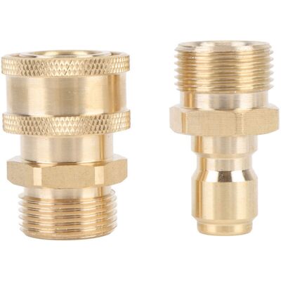 OEM Juego De Adaptadores Para Hidrolavadora, 5000 Psi, Latón M22, Adaptador De Rosca Macho De 3/8 De Pulgada, Conexión Rápida -crezuo OEM Juego De Adaptadores Para Hidrolavadora, 5000 Psi, Latón M22, Adaptador De Rosca Macho De 3/8 De Pulgada, Conexión Rápida -crezuo
