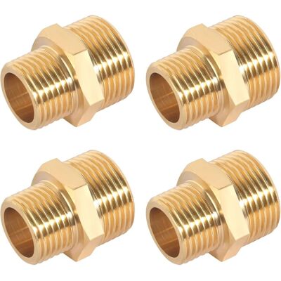 OEM Reductor De Latón, 4 Piezas De 3/4 A 1/2, Reductor De Boquilla De Latón Macho Doble, Adaptador De 1/2 Pulgada A 3/4 Pulgada, Duradero, Adecuado Para Reductores De Tuberías De Agua (20 X 25 Mm) OEM Reductor De Latón, 4 Piezas De 3/4 A 1/2, Reductor De Boquilla De Latón Macho Doble, Adaptador De 1/2 Pulgada A 3/4 Pulgada, Duradero, Adecuado Para Reductores De Tuberías De Agua (20 X 25 Mm)
