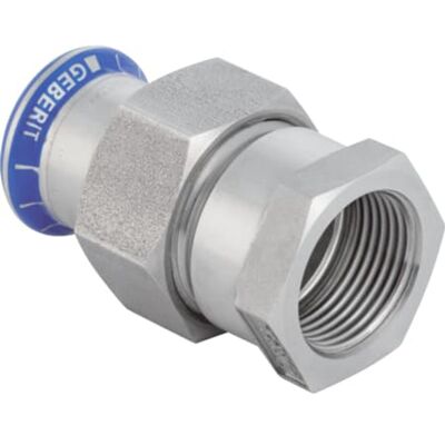 Geberit Mapress Acero Inoxidable Racor De Transición Con Rosca Hembra, Tuerca De Unión De Acero Crni, Dn 20 / 25, Dø 22 Mm, 35359 Geberit Mapress Acero Inoxidable Racor De Transición Con Rosca Hembra, Tuerca De Unión De Acero Crni, Dn 20 / 25, Dø 22 Mm, 35359