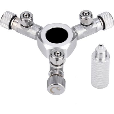 OEM 1 Dispensador De Co2 Para Acuario, Válvula De Aluminio De 3 Vías, Regulador De Flujo Preciso, Acero Inoxidable, Para Peceras. OEM 1 Dispensador De Co2 Para Acuario, Válvula De Aluminio De 3 Vías, Regulador De Flujo Preciso, Acero Inoxidable, Para Peceras.