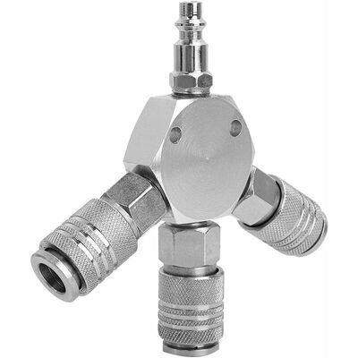 DPZO Distribuidor De Aire Comprimido En Forma De Y - Acoplamiento Rápido - 3 Vías - Conexión Neumática - Acoplamiento Rápido - 1/4" F-npt DPZO Distribuidor De Aire Comprimido En Forma De Y - Acoplamiento Rápido - 3 Vías - Conexión Neumática - Acoplamiento Rápido - 1/4" F-npt