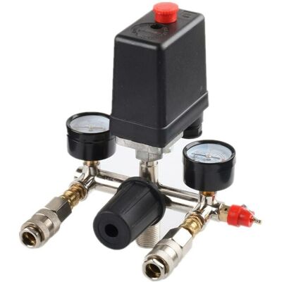 OEM Regulador De Presión Con Presostato Para Compresor, Presostato De 2 Pantallas, Una Pieza, Negro Fdc OEM Regulador De Presión Con Presostato Para Compresor, Presostato De 2 Pantallas, Una Pieza, Negro Fdc