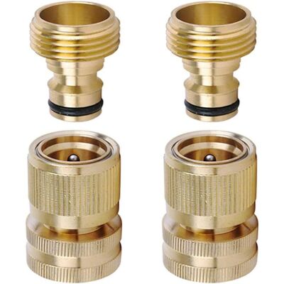 OEM Conectores Rápidos Para Manguera De Jardín Con Rosca De 3/4", Herméticos, Macho Y Hembra - Paquete De 2 OEM Conectores Rápidos Para Manguera De Jardín Con Rosca De 3/4", Herméticos, Macho Y Hembra - Paquete De 2