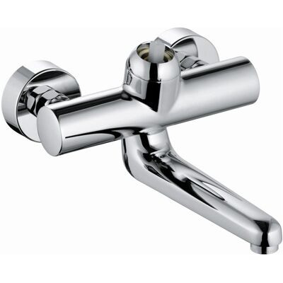 Grifería de pared Kludi - Monomando cromado 180mm - Montaje en pared Grifería de pared Kludi - Monomando cromado 180mm - Montaje en pared