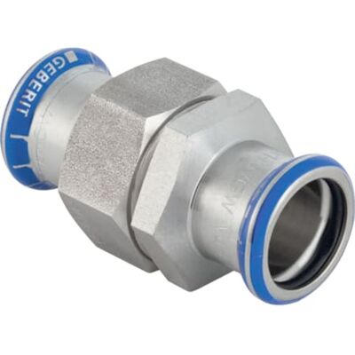 Geberit GEBERIT Mapress Unión con Recirculador en Acero Níquel Cromado - 28 mm Geberit GEBERIT Mapress Unión con Recirculador en Acero Níquel Cromado - 28 mm