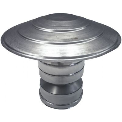 MBM Tubo De Humos De Pared Doble Aislado De Acero Inoxidable Con Terminal De Sombrero Chino, Diámetro 350/400 Mm MBM Tubo De Humos De Pared Doble Aislado De Acero Inoxidable Con Terminal De Sombrero Chino, Diámetro 350/400 Mm