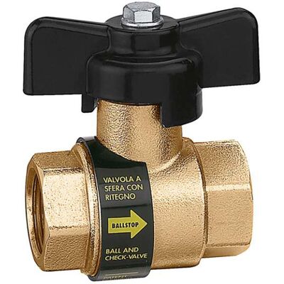 CALEFFI Válvula De Bola De 3/4” Con Válvula De Retención Incorporada. CALEFFI Válvula De Bola De 3/4” Con Válvula De Retención Incorporada.