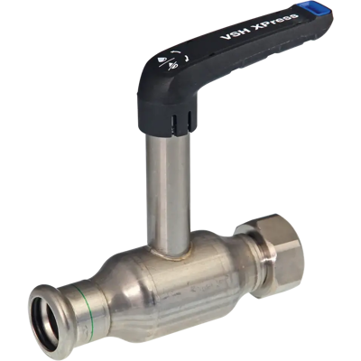 Vsh Xpress Fullflow Acero Inoxidable Válvula De Bola De Vástago Alargado Con Racor I/i 35xg1 1/2" (dn32) Tipo Xpr21401, 2032001401 Vsh Xpress Fullflow Acero Inoxidable Válvula De Bola De Vástago Alargado Con Racor I/i 35xg1 1/2" (dn32) Tipo Xpr21401, 2032001401