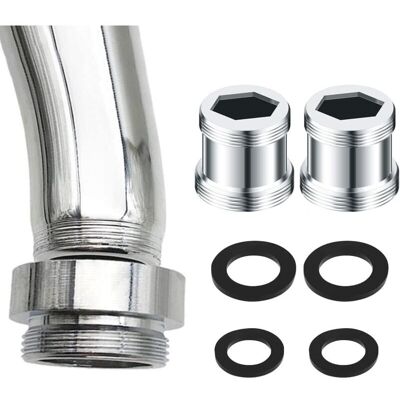 DPZO 2 Adaptadores Universales Para Grifos, Conectores De Aireador De Latón Con Rosca Externa Y 4 Juntas Para Grifos De Cocina, Baño Y Jardín (m20-m22). DPZO 2 Adaptadores Universales Para Grifos, Conectores De Aireador De Latón Con Rosca Externa Y 4 Juntas Para Grifos De Cocina, Baño Y Jardín (m20-m22).