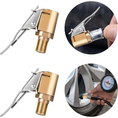 DPZO Mandril Neumático Con Clip Adaptador, 2 Kits De Inflado De Neumáticos Con Conector De Manguera Con Púas Para Reparaciones De Cámaras, Válvula De Aire De Flujo Abierto De 1/4", Adaptador A Prueba De Fu DPZO Mandril Neumático Con Clip Adaptador, 2 Kits De Inflado De Neumáticos Con Conector De Manguera Con Púas Para Reparaciones De Cámaras, Válvula De Aire De Flujo Abierto De 1/4", Adaptador A Prueba De Fu