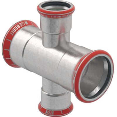 Geberit Mapress Acero Al Carbono Pieza En Cruz Reducida, Dn 40 / 25, 21121 Geberit Mapress Acero Al Carbono Pieza En Cruz Reducida, Dn 40 / 25, 21121
