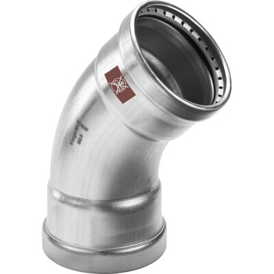 Viega Temponox Xl-codo 45 Grados, D 76,1mm Acero Inoxidable Modelo 1726xl, 809928 Viega Temponox Xl-codo 45 Grados, D 76,1mm Acero Inoxidable Modelo 1726xl, 809928