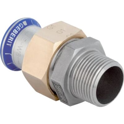 Geberit Mapress Acero Inoxidable Racor De Transición Con Rosca Macho (libre De Labs), Dn 20, Dø 22 Mm, 85335 Geberit Mapress Acero Inoxidable Racor De Transición Con Rosca Macho (libre De Labs), Dn 20, Dø 22 Mm, 85335
