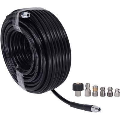 OEM Kit De Limpieza De Desagües, Manguera De 30 M, Presión De 5800 Psi, Rosca Npt De 1/4", Limpieza De Tuberías OEM Kit De Limpieza De Desagües, Manguera De 30 M, Presión De 5800 Psi, Rosca Npt De 1/4", Limpieza De Tuberías