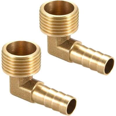 OEM Conector De Manguera, Latón, Ángulo De 90°, 10 Mm De Diámetro, Rosca Macho G De 1/2 Pulgada, 2 Unidades - Crezuo OEM Conector De Manguera, Latón, Ángulo De 90°, 10 Mm De Diámetro, Rosca Macho G De 1/2 Pulgada, 2 Unidades - Crezuo
