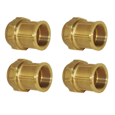 Suinga - Pack 4 Enlace Hembra Latón 32mm X 1'' Para Tubería Polietileno Accesorio Latón Certificado Aenor Enlace Rosca Hembra Suinga - Pack 4 Enlace Hembra Latón 32mm X 1'' Para Tubería Polietileno Accesorio Latón Certificado Aenor Enlace Rosca Hembra