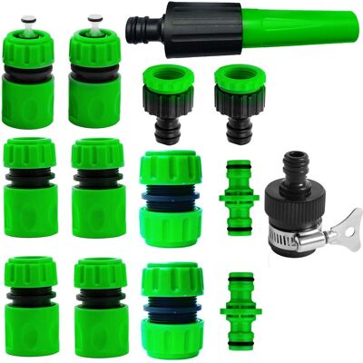 OEM 14 Piezas De Conectores De Grifo Para Conectar Una Manguera De Jardín (1 Boquilla, 1 Conector De Grifo Mezclador, 2 Tapones De Agua, 2 Conectores De Reparación, 2 Machos Dobles, 4 Conectores Rápidos, OEM 14 Piezas De Conectores De Grifo Para Conectar Una Manguera De Jardín (1 Boquilla, 1 Conector De Grifo Mezclador, 2 Tapones De Agua, 2 Conectores De Reparación, 2 Machos Dobles, 4 Conectores Rápidos,