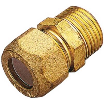 TIEMME 10 X Raccordo Ottone Diritto Bicono Maschio Gas 16x1/2 TIEMME 10 X Raccordo Ottone Diritto Bicono Maschio Gas 16x1/2