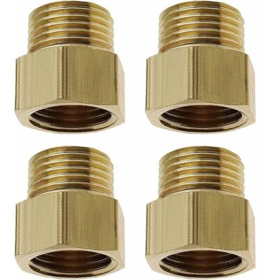BRILLER 4 Piezas De Adaptador De Tubería De 3/8'' Hembra A 1/4'' Macho, Boquilla Hexagonal, Rosca Bsp, Conector De Latón, Gu.b/bon BRILLER 4 Piezas De Adaptador De Tubería De 3/8'' Hembra A 1/4'' Macho, Boquilla Hexagonal, Rosca Bsp, Conector De Latón, Gu.b/bon