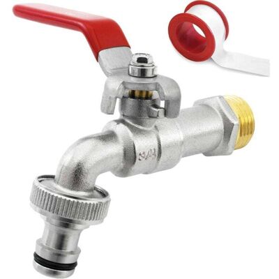 OEM Grifo De Agua De Latón De Primera Calidad De 3/4" (20/27), Resistente A La Corrosión Y A Las Heladas + Conexión Para Manguera -crezuo OEM Grifo De Agua De Latón De Primera Calidad De 3/4" (20/27), Resistente A La Corrosión Y A Las Heladas + Conexión Para Manguera -crezuo