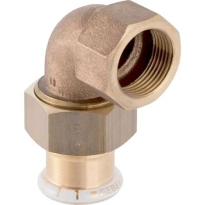 Geberit Mapress Kupfer Übergangs-winkelverschraubung 90° Mit Innengewinde, Dn 20, 65384 Geberit Mapress Kupfer Übergangs-winkelverschraubung 90° Mit Innengewinde, Dn 20, 65384