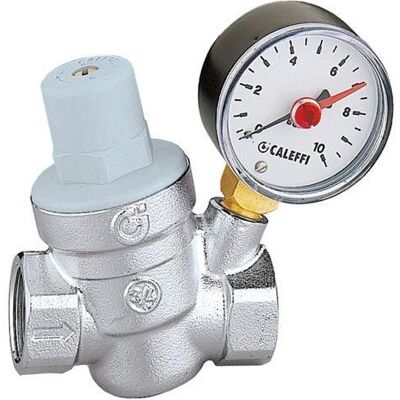 Regulador de presión de agua Caleffi - 16bar - Inclinado con manómetro Regulador de presión de agua Caleffi - 16bar - Inclinado con manómetro
