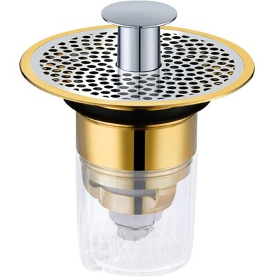OEM Bonde Lavabo - Acero Inoxidable Y Cobre - Función Doble Stop/tamiz - Diámetro De Adaptación 34 A 37 Mm - 1 Unidad OEM Bonde Lavabo - Acero Inoxidable Y Cobre - Función Doble Stop/tamiz - Diámetro De Adaptación 34 A 37 Mm - 1 Unidad