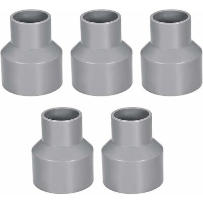 DPZO Reductor De Tubería De Pvc De 50 Mm X 32 Mm, Acoplamiento, Conexión De Enchufe, Dwv, Gris, 5 Piezas DPZO Reductor De Tubería De Pvc De 50 Mm X 32 Mm, Acoplamiento, Conexión De Enchufe, Dwv, Gris, 5 Piezas