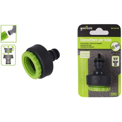 Trade Shop Traesio - Conector rápido universal - Rosca hembra 1/2" y 3/4" - Conexión de manguera Trade Shop Traesio - Conector rápido universal - Rosca hembra 1/2" y 3/4" - Conexión de manguera