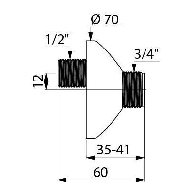 DELABIE - 856027.2P - 1/2 - 3/4 conector offset DELABIE - 856027.2P - 1/2 - 3/4 conector offset