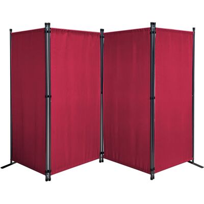 Quick-star - Paravent 4 Teilig 165 X 220 Cm Stoff Raumteiler Trennwand Balkon Sichtschutz Stellwand Faltbar Rubinrot Quick-star - Paravent 4 Teilig 165 X 220 Cm Stoff Raumteiler Trennwand Balkon Sichtschutz Stellwand Faltbar Rubinrot