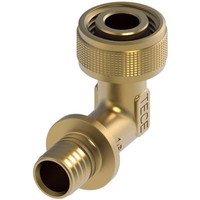 Teceflex Codo Adaptador De Cierre Rápido 90 Grados, Bronce Al Teceflex Codo Adaptador De Cierre Rápido 90 Grados, Bronce Al