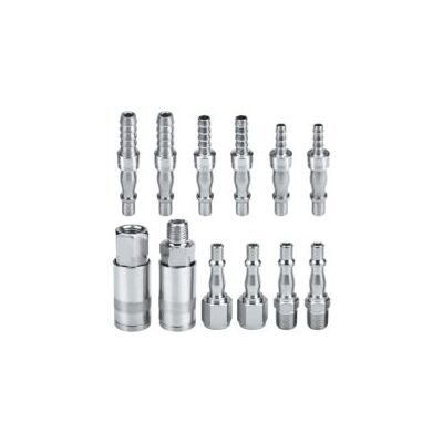 OEM Kit De Acoplamiento Y Conector Macho-hembra Para Manguera De Aire De Compresor, Bsp 1/4" Para Mangueras De 6, 8 Y 10 Mm - Crezuo OEM Kit De Acoplamiento Y Conector Macho-hembra Para Manguera De Aire De Compresor, Bsp 1/4" Para Mangueras De 6, 8 Y 10 Mm - Crezuo