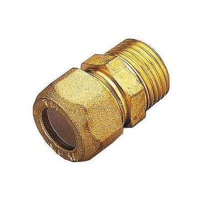 TIEMME 10 X Raccordo Ottone Diritto Bicono Maschio Gas 14x1/2 TIEMME 10 X Raccordo Ottone Diritto Bicono Maschio Gas 14x1/2